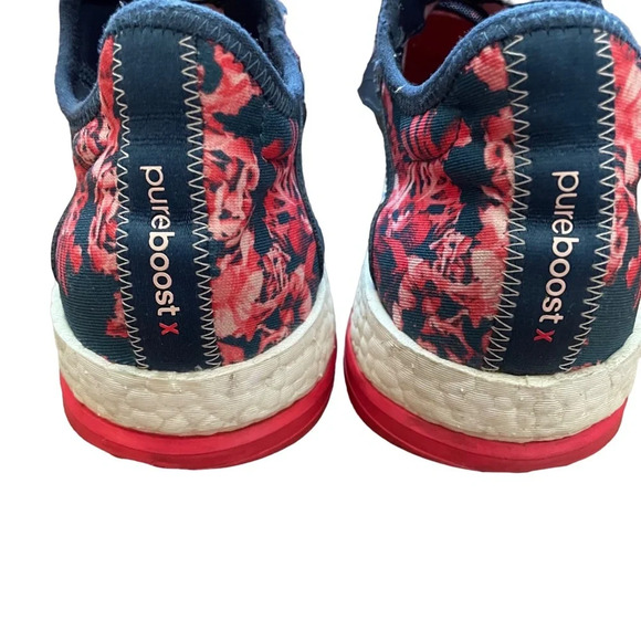 Adidas Pureboostx Floral Pattern Mesh Tennis Shoe Size 8 - Picture 3 of 8